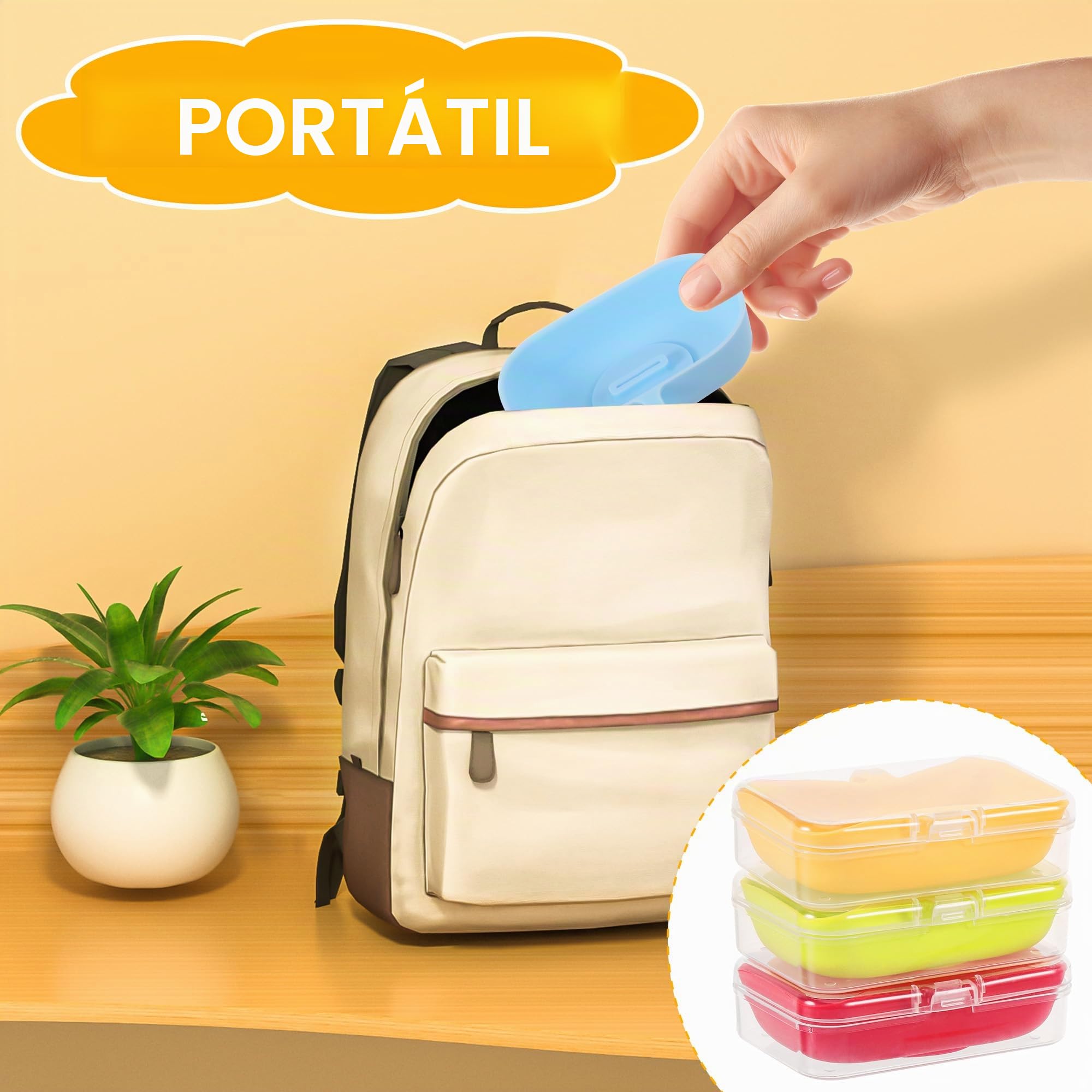 4 Piezas Soporte para Helado Antigoteo, Soporte para Paletas Reutilizables con Caja de Almacenamiento, Porta Paletas de Silicona para Niños para Conos de Helado(Rojo, Verde, Azul, Amarillo)