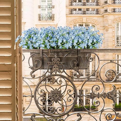 Miniatura 6 de 8 paquetes de flores artificiales de narcisos, vegetación artificial falsa, resistente a los rayos UV, no se decolora, plantas de plástico sintético