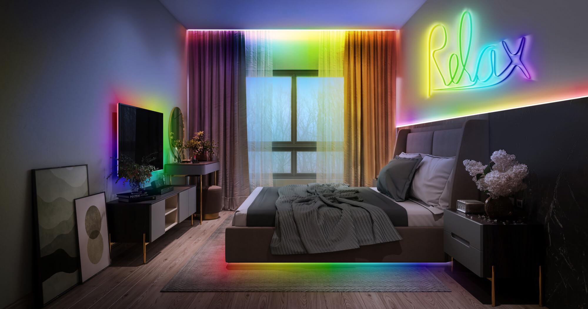 Osram SMART WIFI COB Strips 3m MGC RGB mit Fernbedienung | Smart+ Wifi COB, Silikon, Weiß, 30000 h, 1-Pack