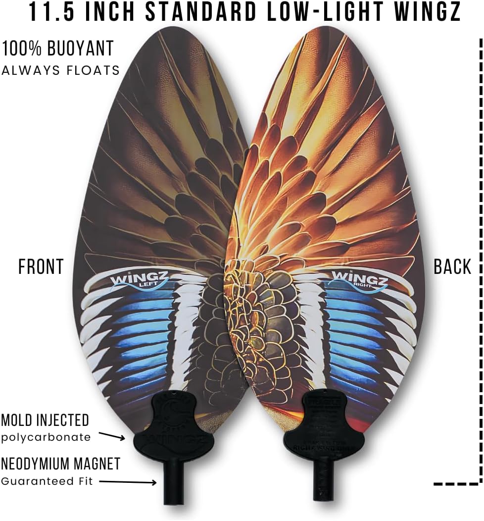 Lucky Duck Replacement Wings for Spinning-Wing Decoys – Floating Waterproof Wingz – Slow, High-Vis & Low-Light Options – Animator Compatible
