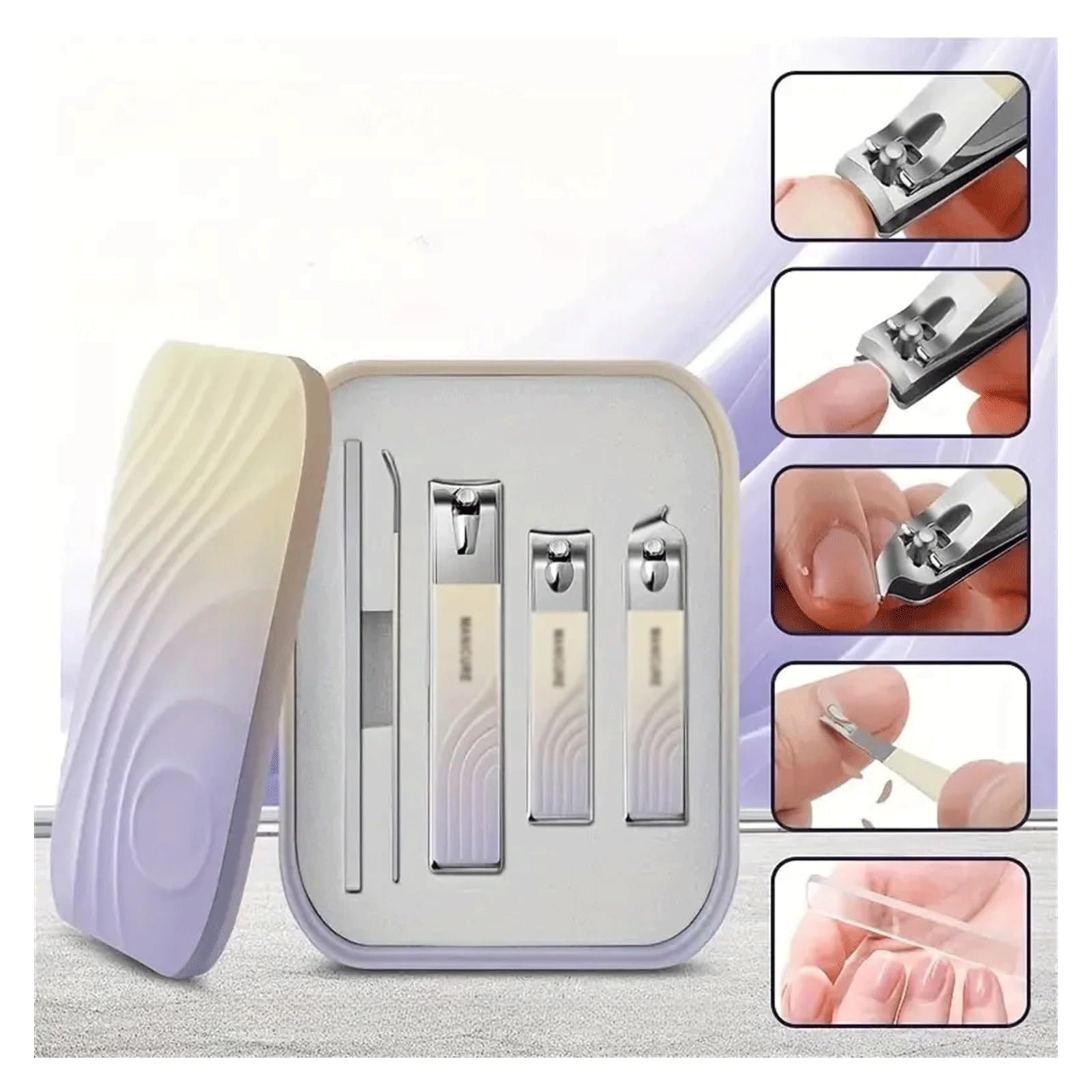 Kit de manicura práctico Juego de cortauñas Tijeras para el hogar Herramientas de pedicura de Acero Inoxidable cortauñas Viajes