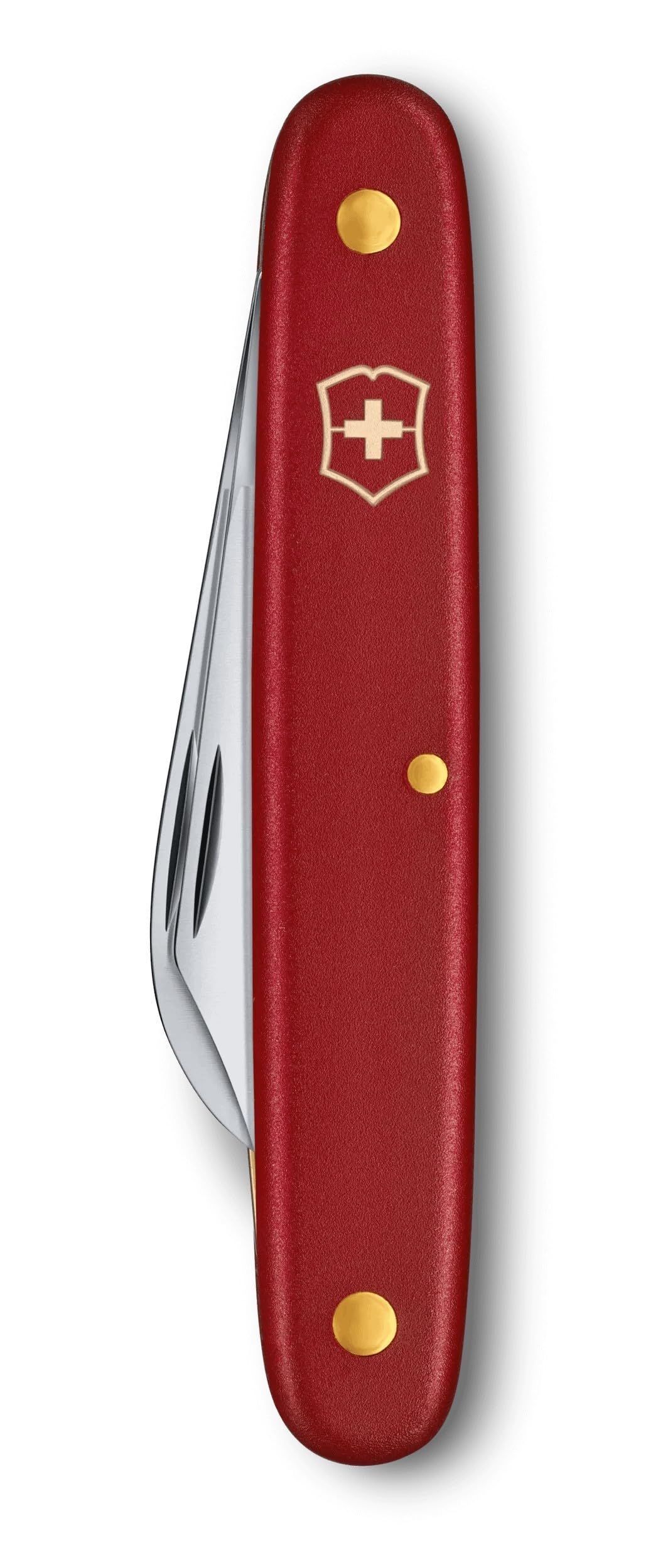 Victorinox, Greffoir et serpette 3, Couteau Universel de Jardin, Multifonction, Léger, Swiss Made, 3 Fonctions, Lame courbée, rouge