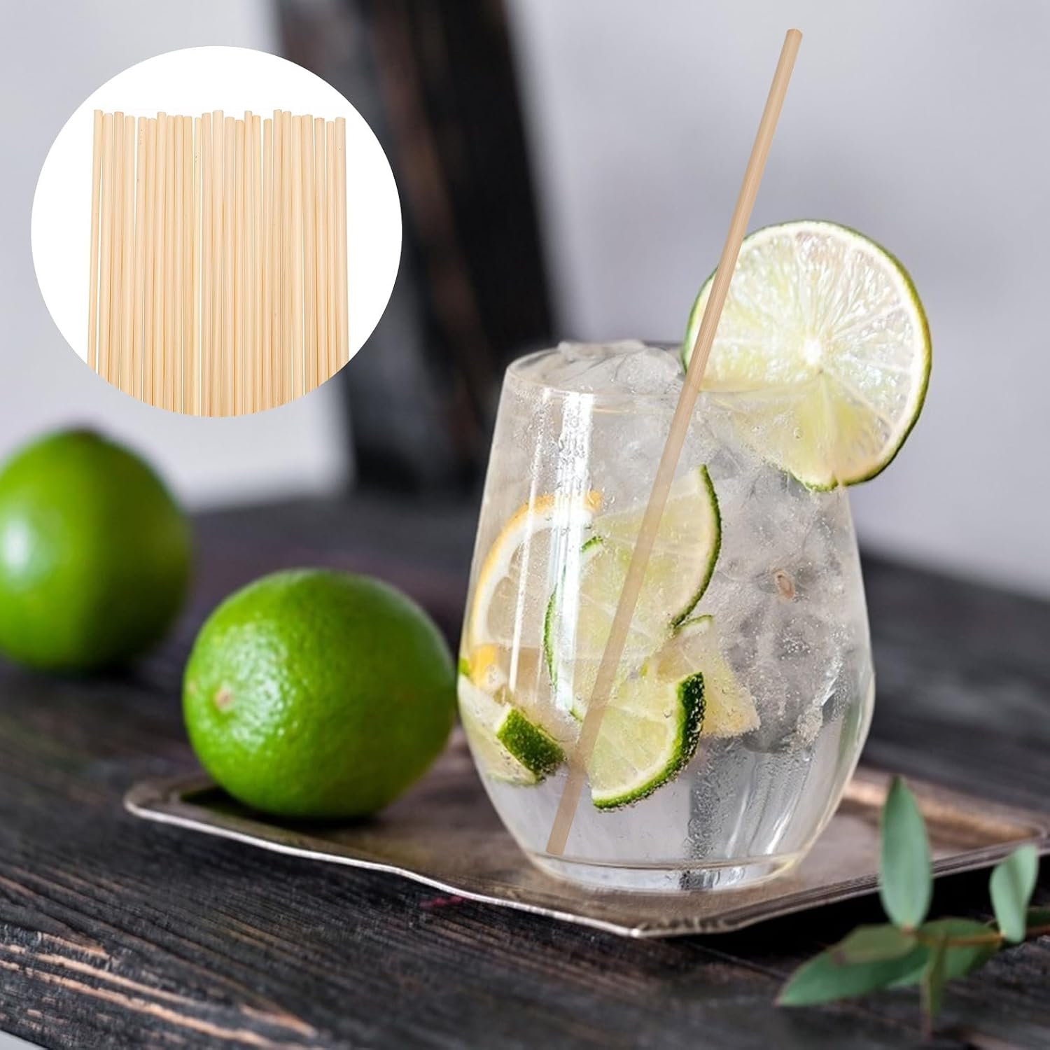 100pcs Disposable Wheat Straw 20cm Natural Mild Drinking Straws Eco-friendly Party Supplies Biodegradable Sipping for Juice and Festival Use