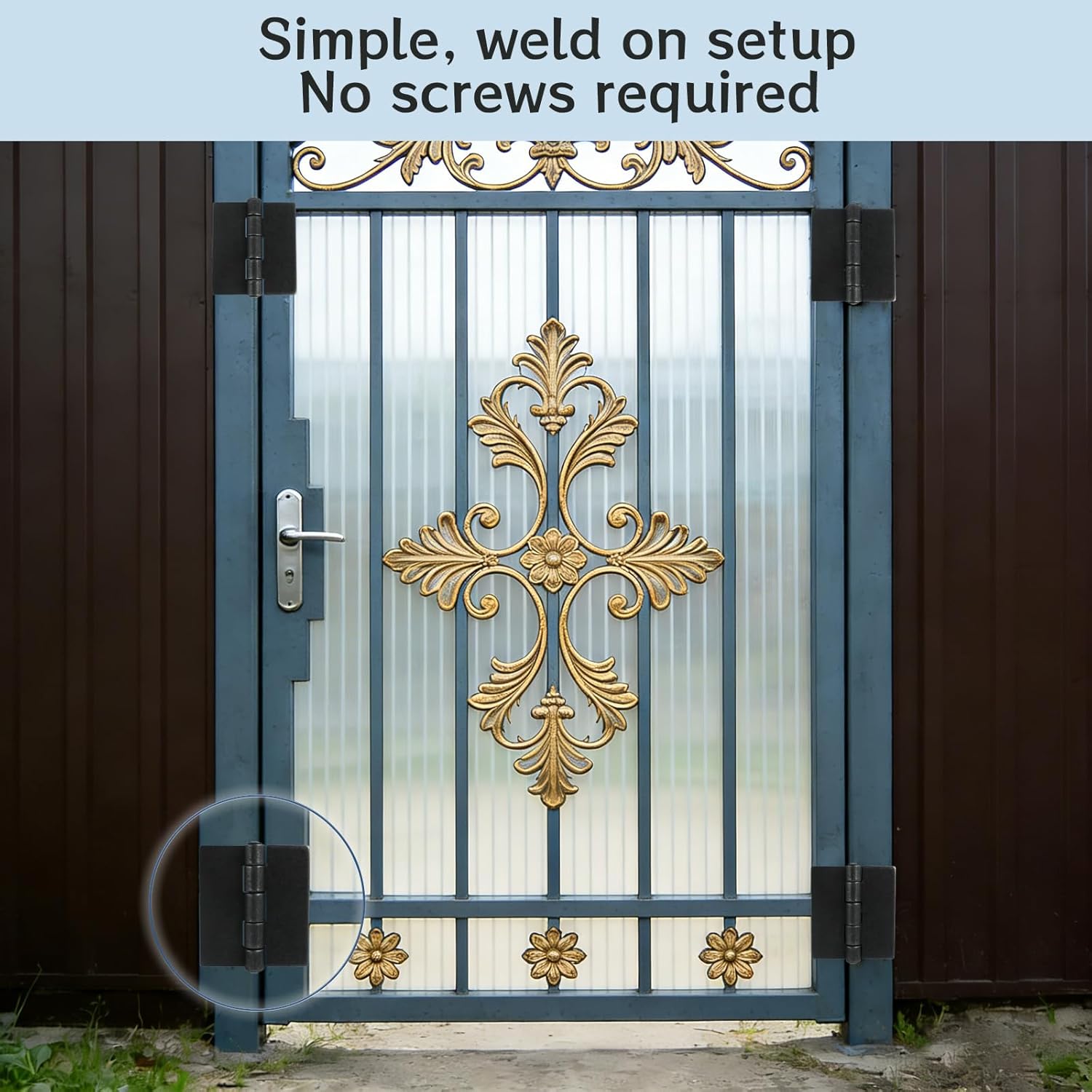 18 Pcs Weld Hinges Rust Resistant Heavy Duty Steel Butt Hinge Long Lasting Corrosion Resistant Metal Hinge for Heavy Gates and Trailer Gate Doors (3 Inches)