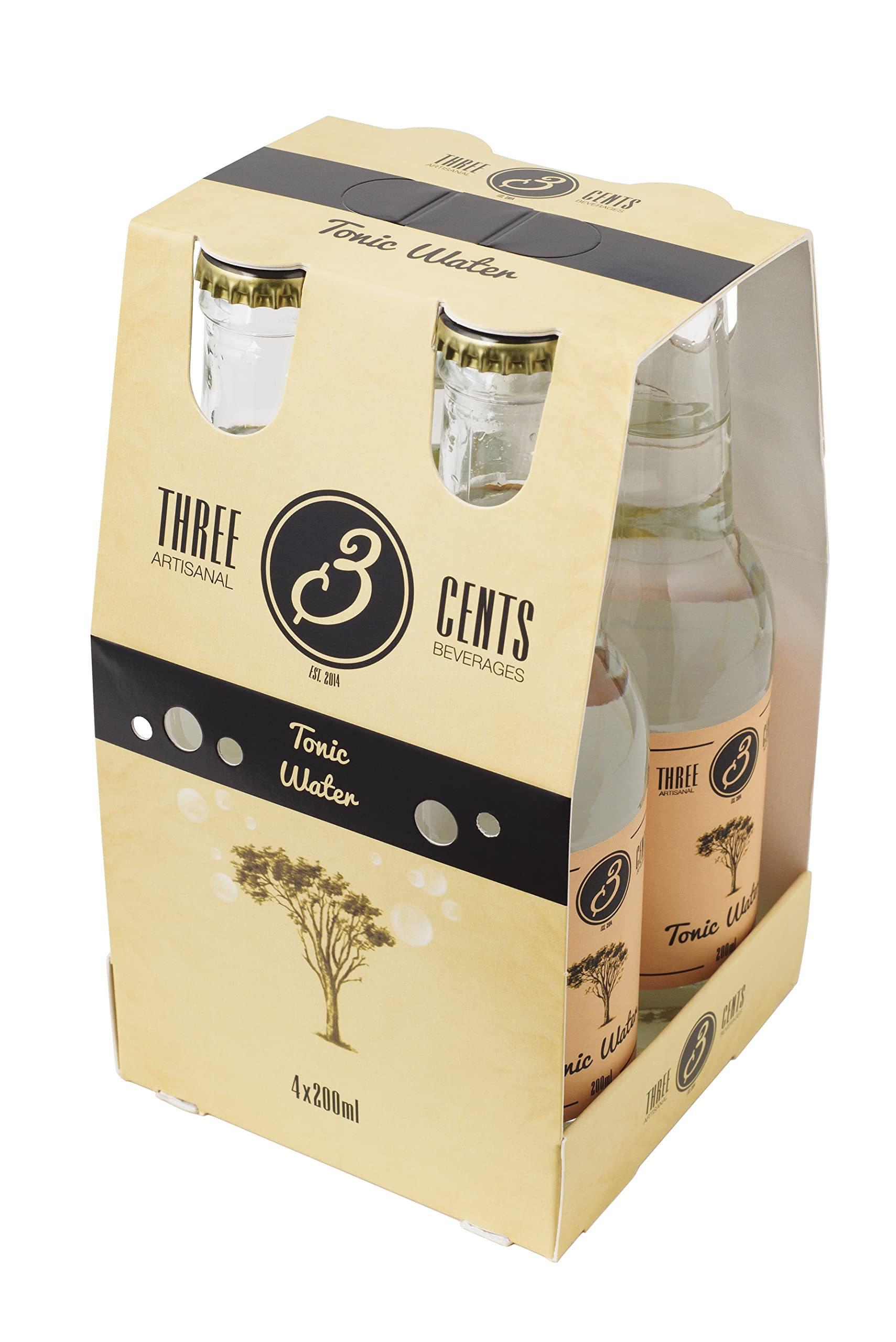 Three Cents Tonic Water 4x200ml – 4pk from Easy Wine Shop
