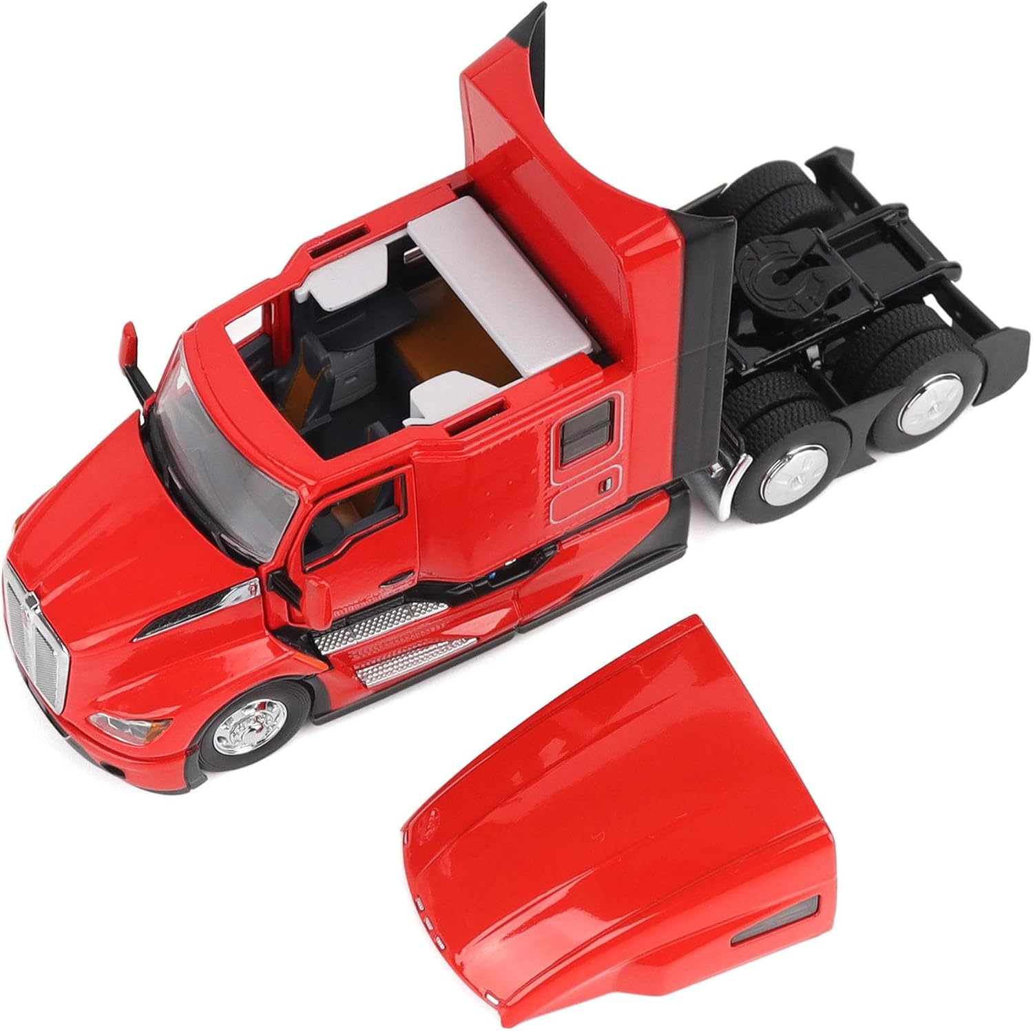Diecast Masters 1/50 Red Kenworth T680 Tandem Tractor with 76in High Roof Sleeper Cab 71132