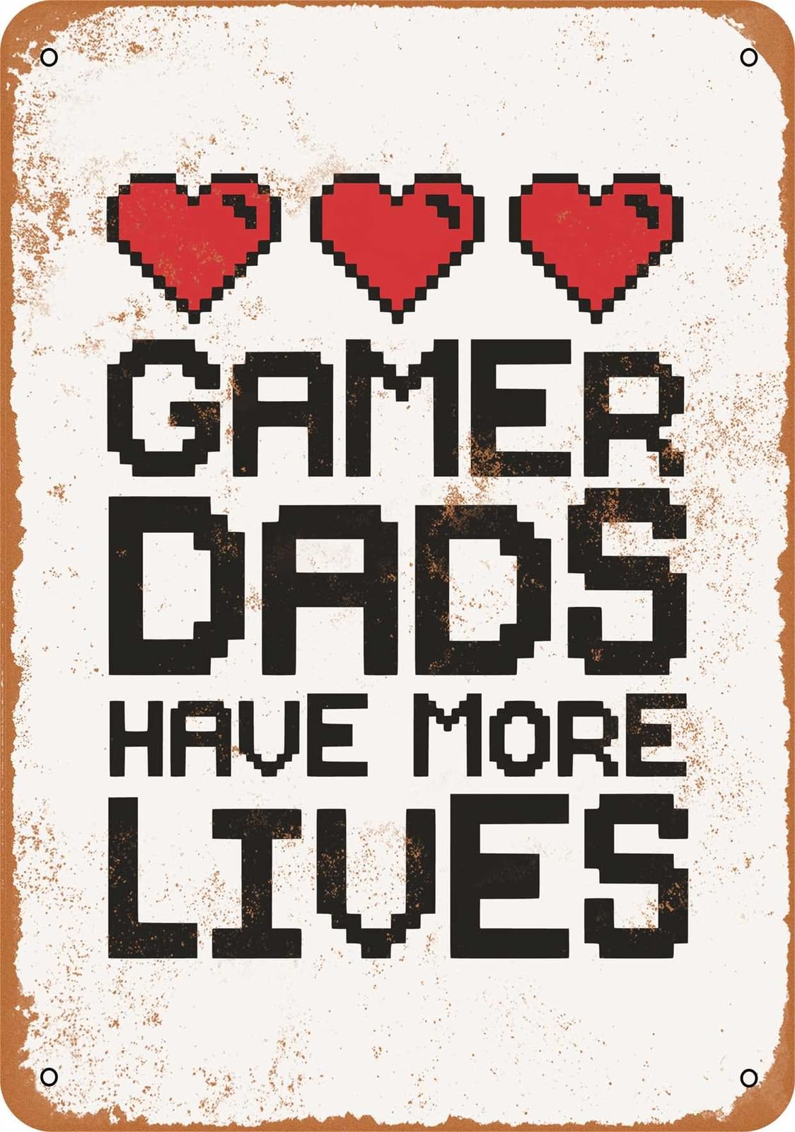 Miaomansenstore Metal Sign - Gamer Dads Have More Lives - Vintage Look Home Decor
