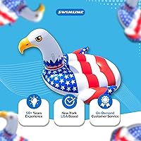 Vista 7 de Águila calva americana gigante para montar, inflable flotador para piscinas