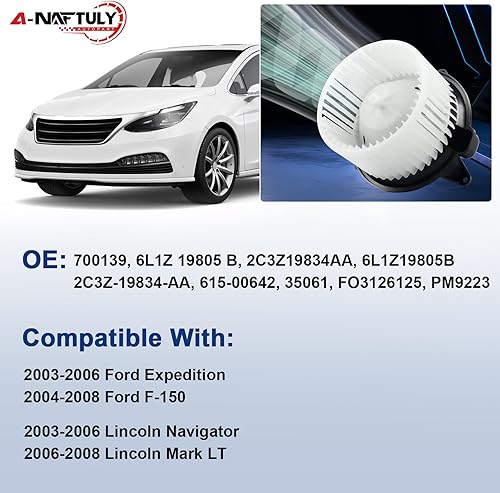 Miniatura 3 de Reemplazo del ventilador del motor del ventilador de CA para Ford F150 2004-2008, Ford Expedition 2003-2006, Lincoln Navigator 2003-2006, Lincoln