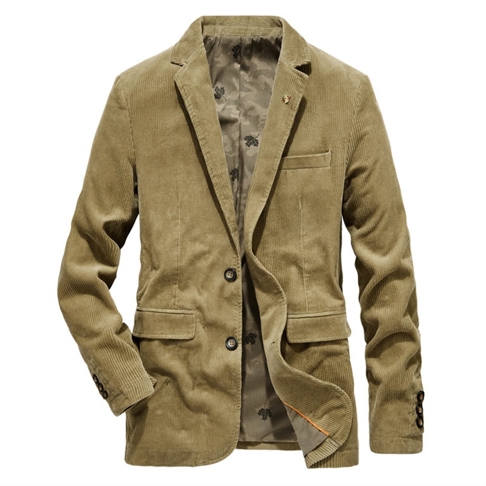 Herren Blazer Sakko Jacke Anzugjacke Fashion Einfarbiger Hochwertiger Lässiger Cord Einreiher Business Freizeit Party Klassisch Anzug Herrenjacke Freizeitjacke