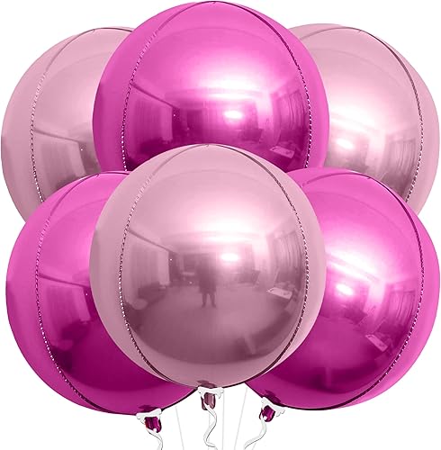 Vista 36 de KatchOn, Globos Azules Metálicos de Mylar - Grandes de 22 Pulgadas, Paquete de 6 Globos Redondos Azul Arándano para Decoraciones de Fiesta Azul