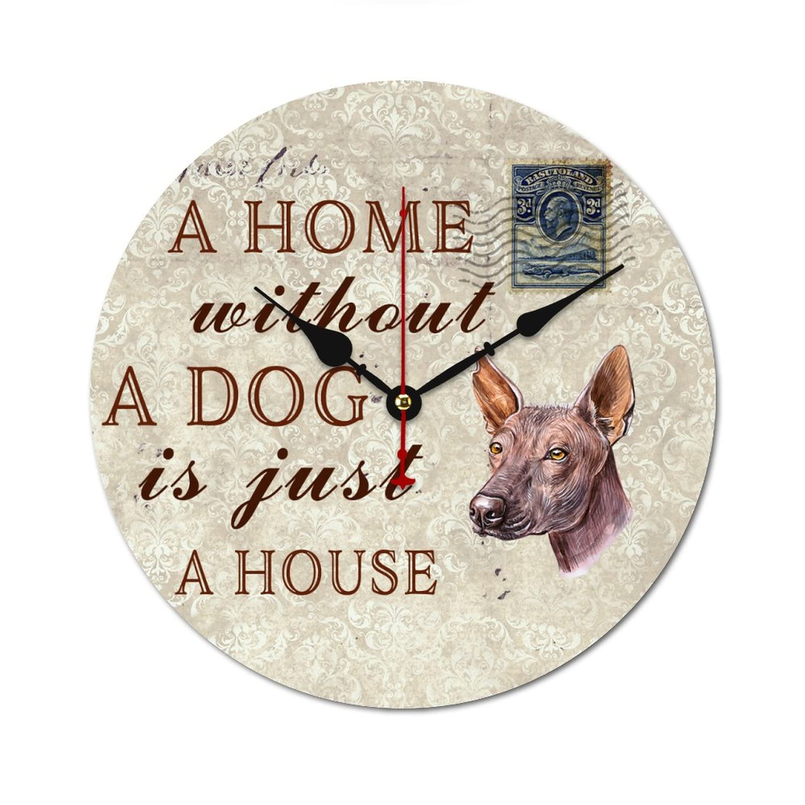 Horloge murale chien et décoration d'intérieur pleine d'amour pour le foyer des maîtres