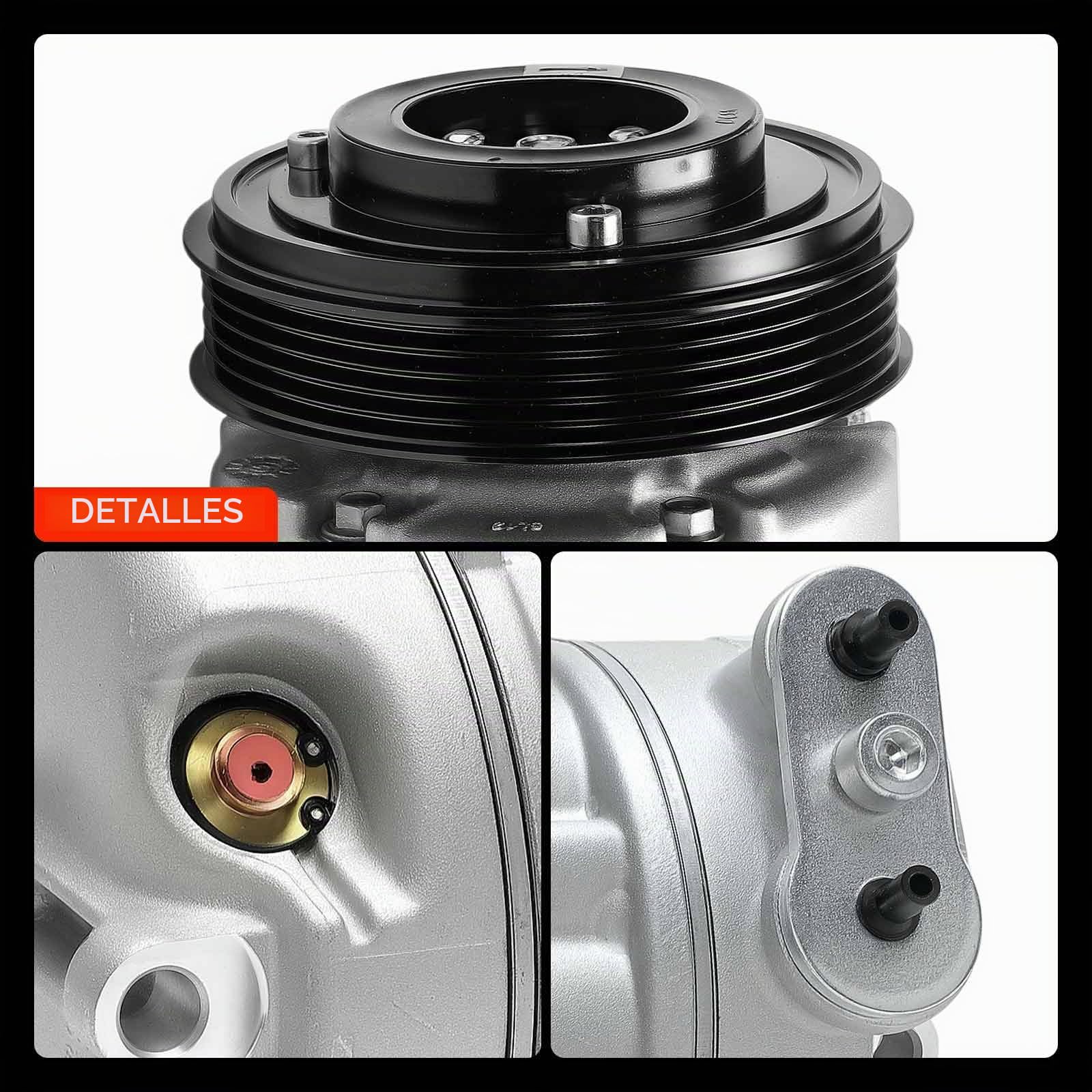 Frankberg Compresor de aire acondicionado con embrague Gasolina Compatible con Corsa D S07 1.0L 1.2/1.2 LPG 1.2L 1.4L Corsa E X15 1.2 1.4/1.4 LPG 1.4L Replace# 55701200incl. aceite premezclado