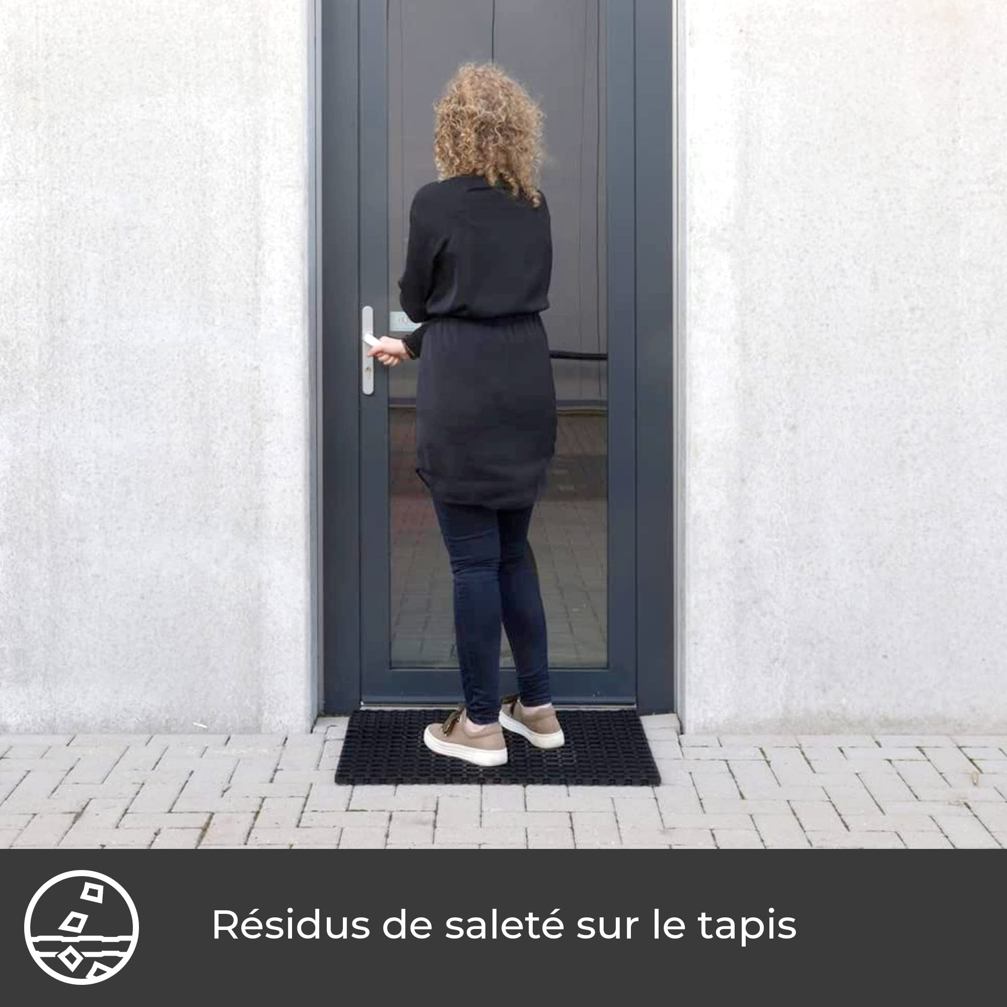 Tappeto In Gomma Forata Vivol 100x150 Cm – Zerbino Da Esterno Antiscivolo, Resistente Agli Agenti Atmosferici, Drenante, Connettori Disponibili