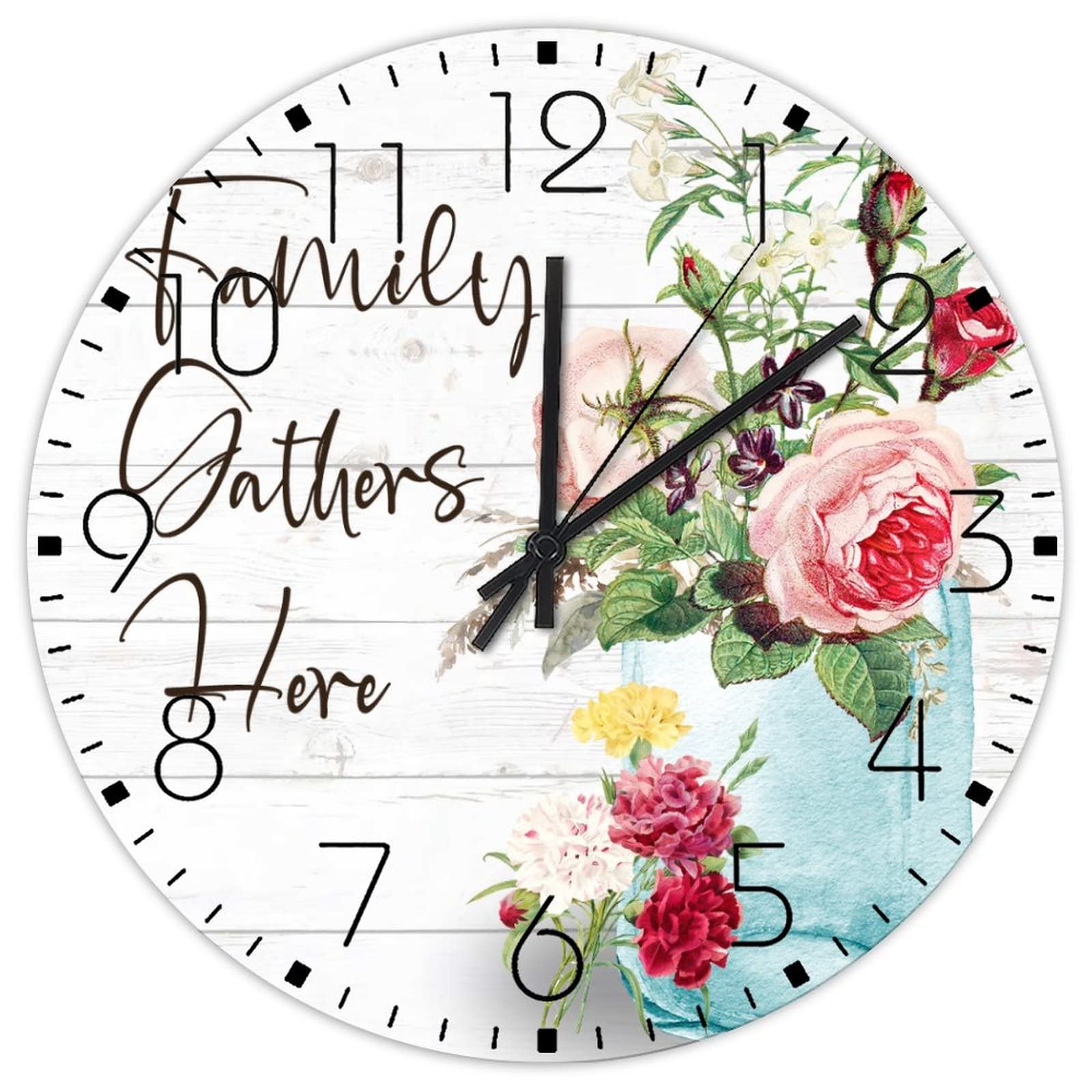 Horloge murale en bois sans tic-tac pour dormir sereinement