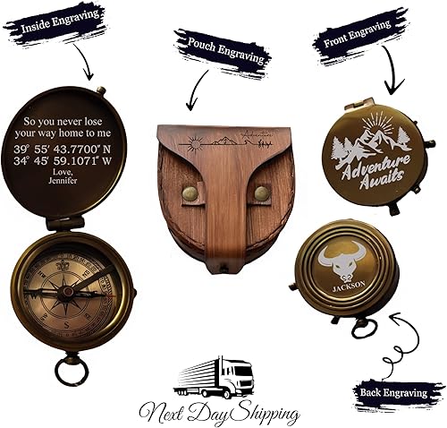 Miniatura 9 de Brújula personalizada, Brújula de bautismo, Regalo de primera comunión, Brújula de trabajo grabada personalizada, Brújula de trabajo grabada,