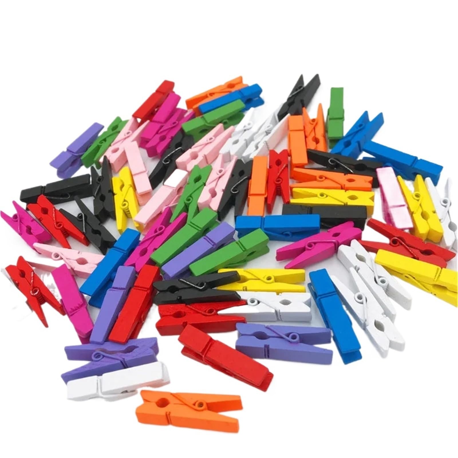 Clothespins Mini 25mm Natural Wooden Clips Photo Clothespin Clothes Folder Wedding Party Clip Pegs(Mix-100PCS)