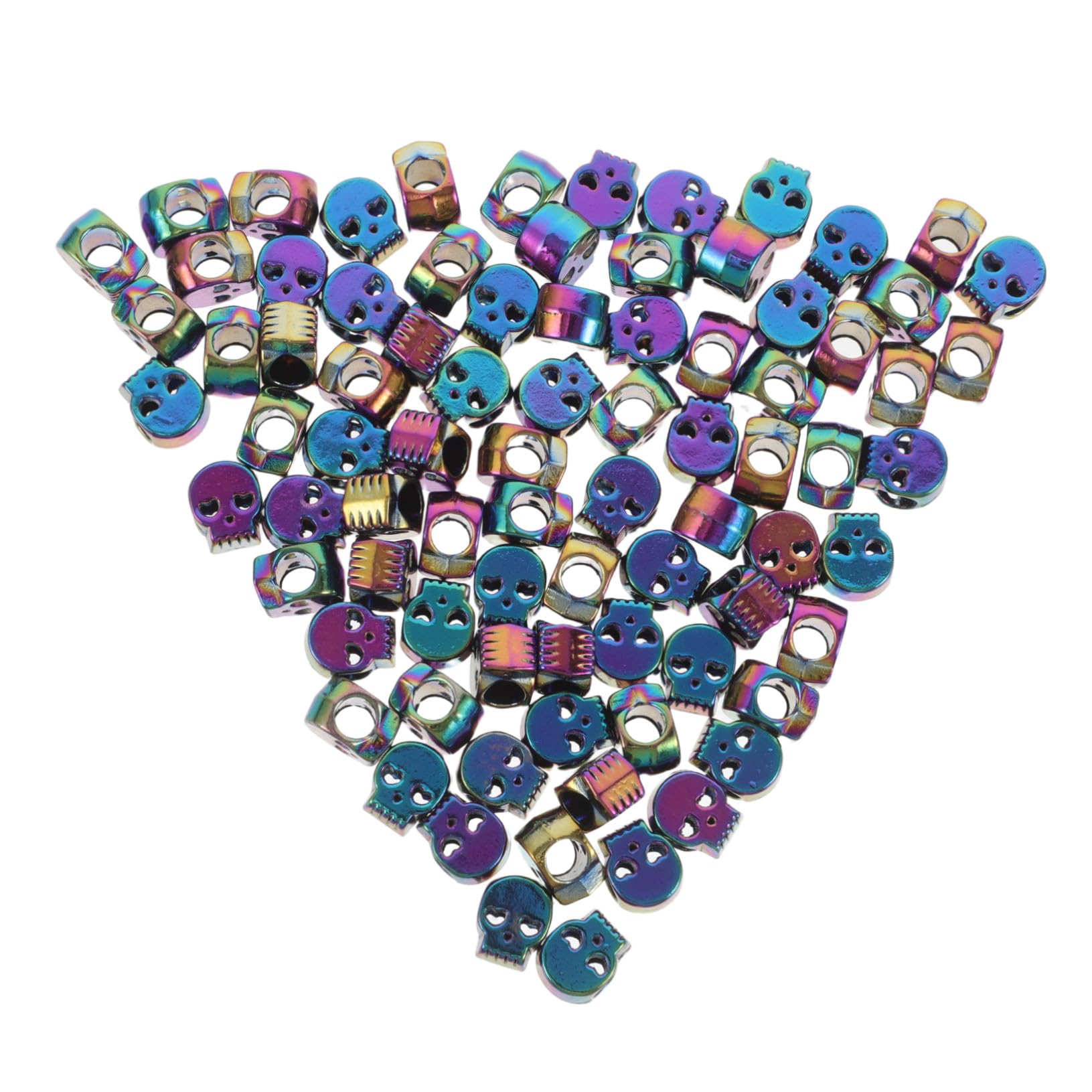 100 Piezas Cuentas de Calavera de Inoxidable con Grande Cuentas Vintage para Hacer Pulseras Collares y Llaveros de Halloween Accesorio Artesanal para Bisutería DIY