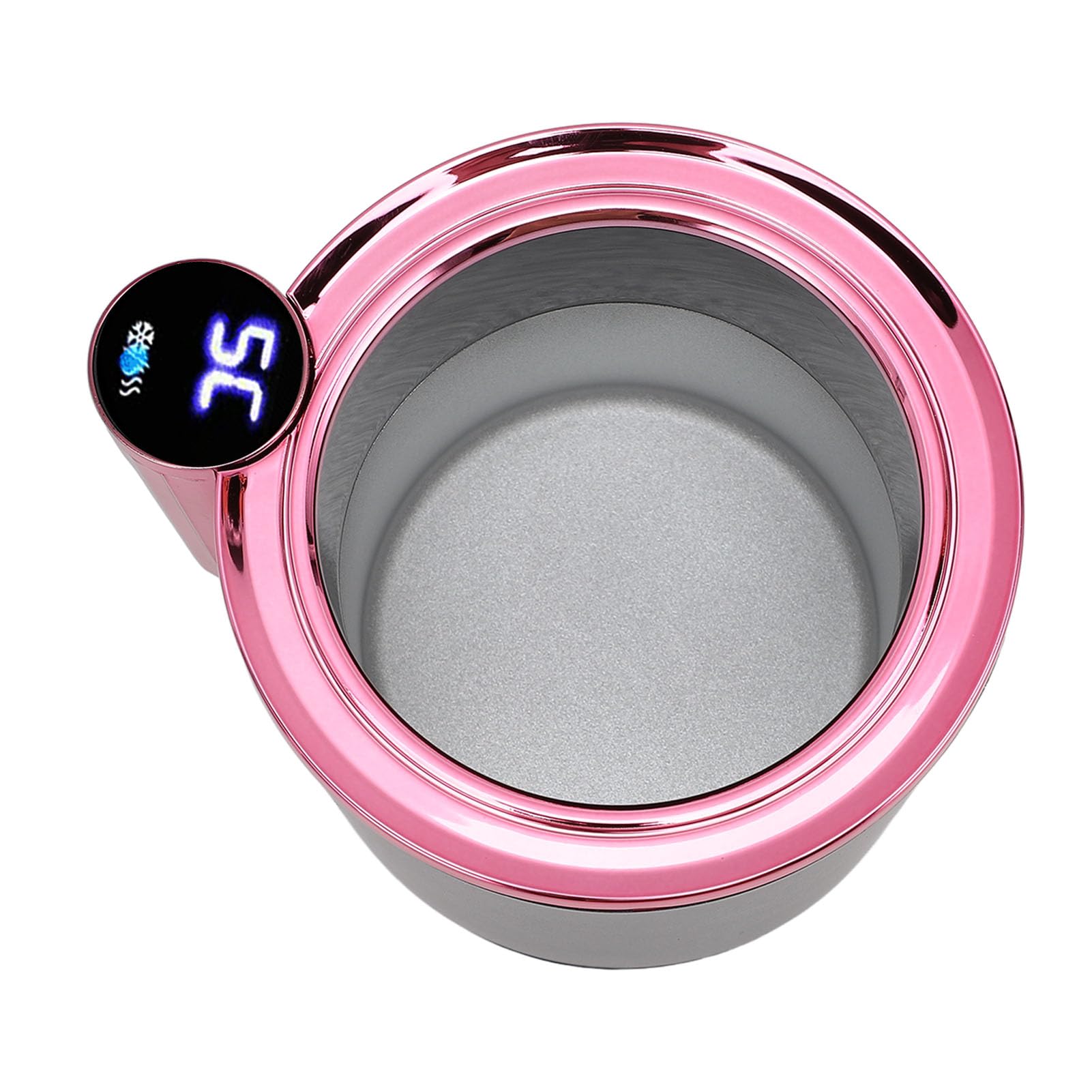 Calentador de Tazas para Auto, 2 en 1 Diseño Inteligente Semiconductor Enfriamiento Calefacción Pantalla LCD de Temperatura Control Táctil, Calentador y Enfriador de Tazas con Plug and Play