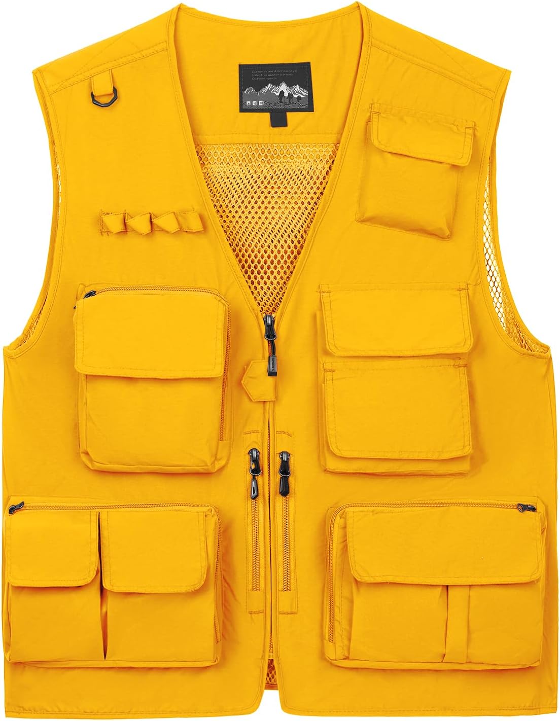 MANLUODANNI Men's Utility Cargo Vest Outdoor Fishing Safari Travel Work Photo Vest with Pockets