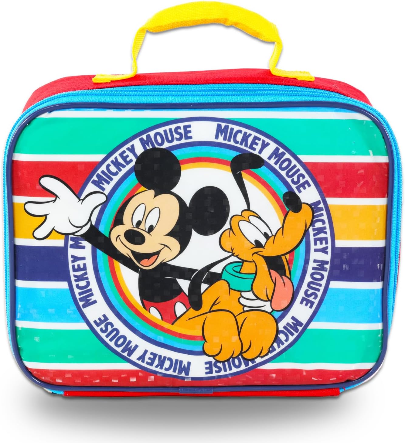Disney Mickey Mouse Backpack and Lunch Box Set For Kids - 16" Backpack With 3 Zipper Pockets, Lunch Bag, Tattoos, More | Mickey School Supplies