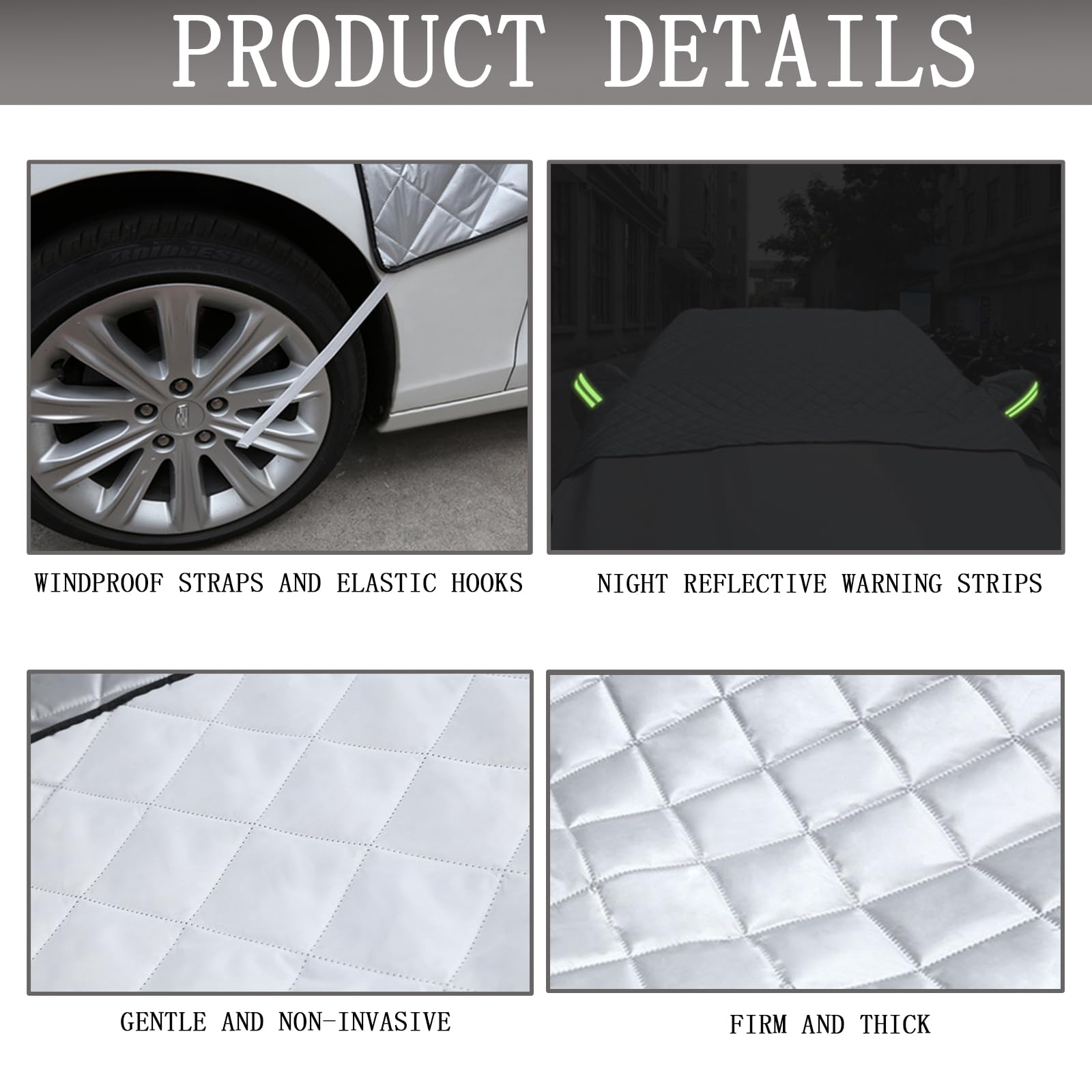 Funda de Parabrisas de Invierno para Coche 230 * 146cm Windscreen Cover Cold Protector Parabrisas Hielo Coche Protector Parabrisas Coche Cubierta Nieveparabrisas Protege