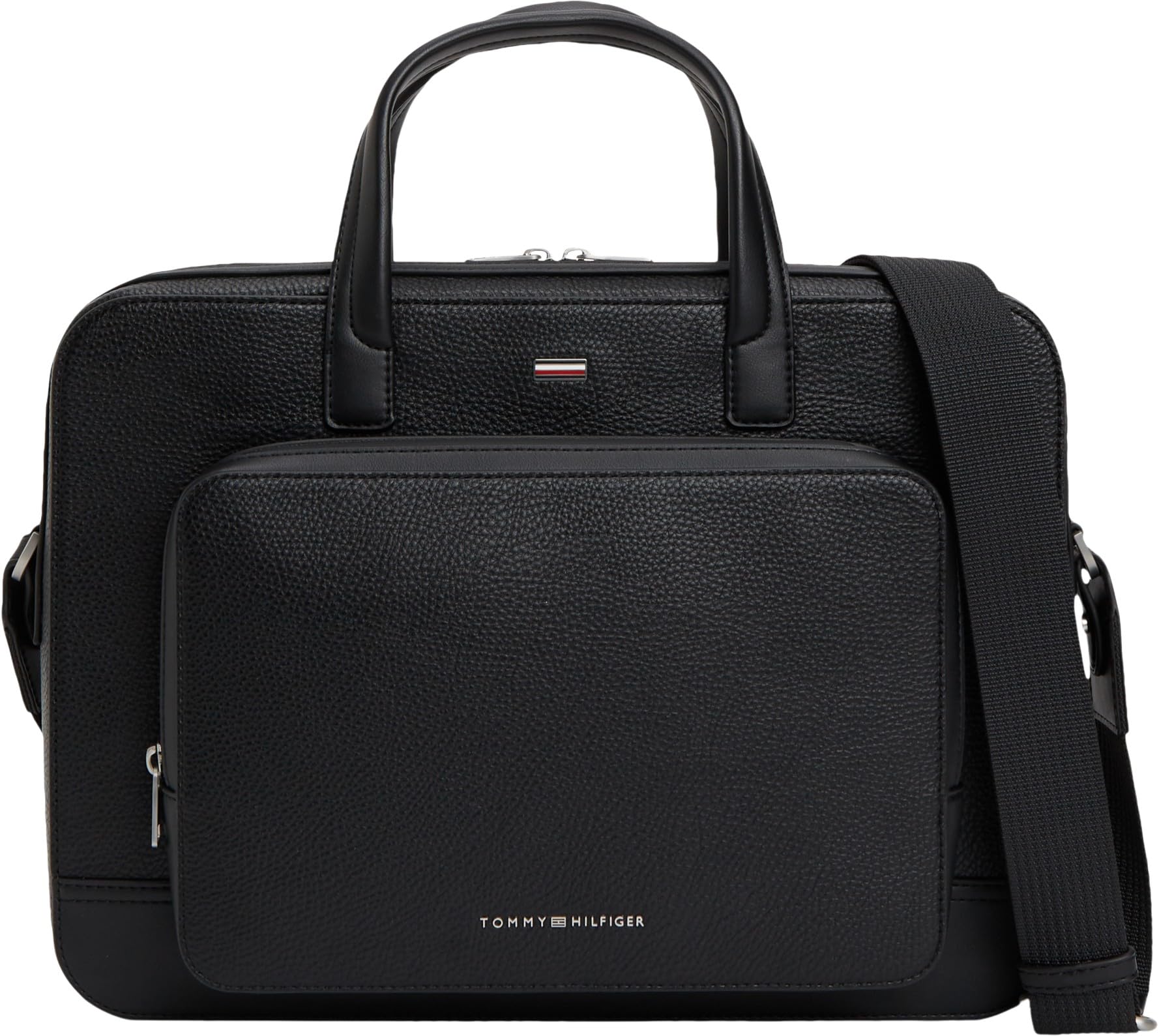 Tommy Hilfiger Men Th Central Computer Bag AM0AM14432 Computer Bag, BLACK, One Size