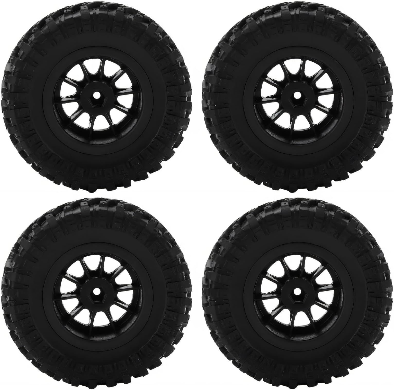Luocute 4PCS RC Car Tires,Stability and Strong Grip Rubber Tires,MN D90 D91 D96 D99 D99S D86,WPL B14 B24 C14 C24 C34 C44,Easy Installation,Car Spare Upgrades Accessories for Rough Roads