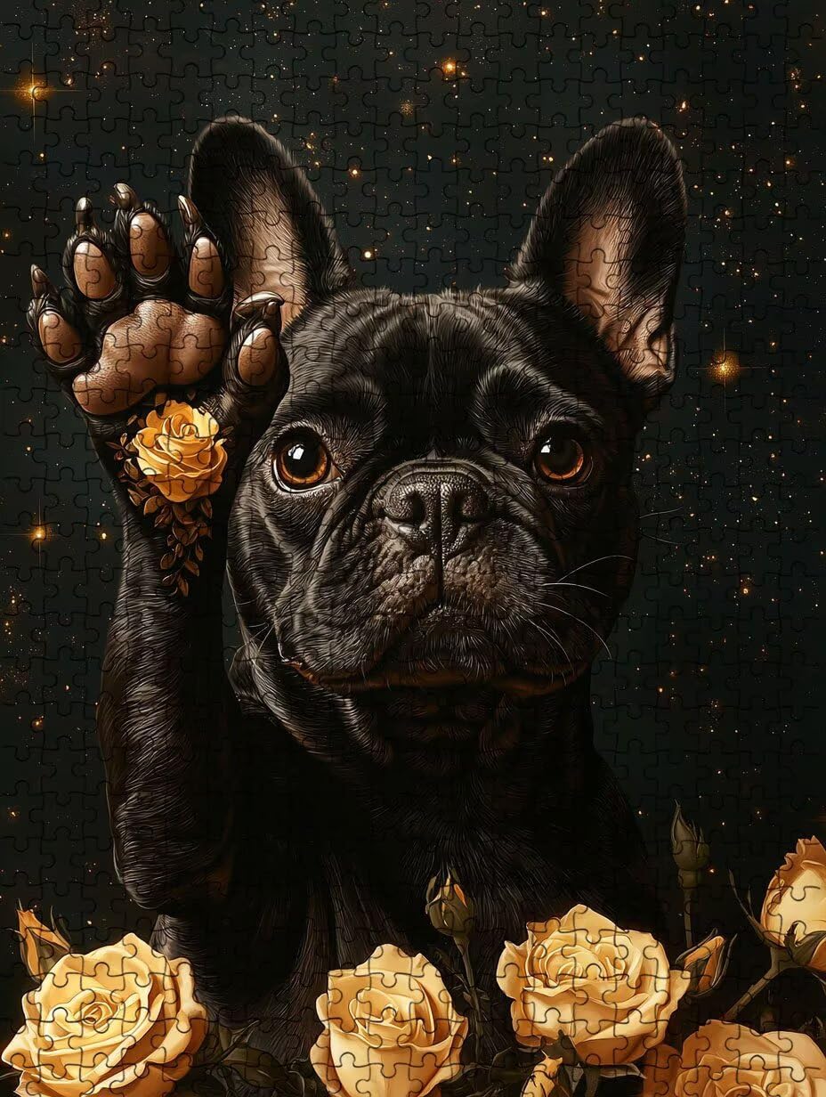 Puzzle 5000 Pezzi Vista Notturna Cane Nero 3D Puzzle per Adulti Impegnativo, Educa Puzzles Artistico, Divertente E Stimolante Puzzles Decorativo per La Famiglia, Regalo e Decorazione Pareti BXHZW61008