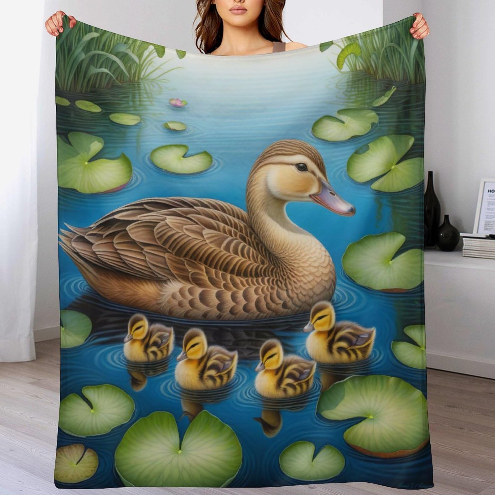 Manta de franela de pato suave 130x180 cm contra el frío