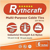 Vista 7 de Paquete de 140 soportes adhesivos para bridas de cables de 3/4 pulgadas con clips de alambre multiusos con orificio para tornillo, palo de anclaje