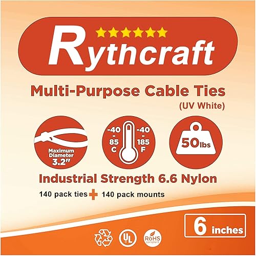 Miniatura 7 de Paquete de 140 soportes adhesivos para bridas de cables de 34 pulgadas con clips de alambre multiusos con orificio para tornillo, palo de anclaje en