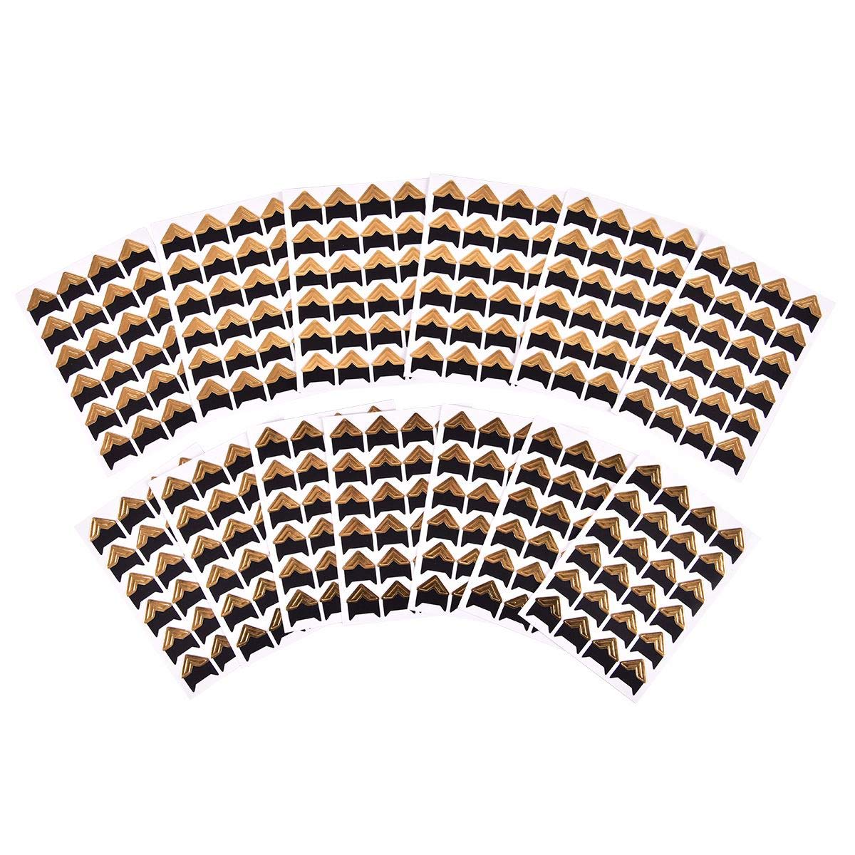 iGadgitz Home U7013 Self-Adhesive Photo Corners, Photo Mounting Corners, Picture Corners Stickers - Gold - 312 Pieces