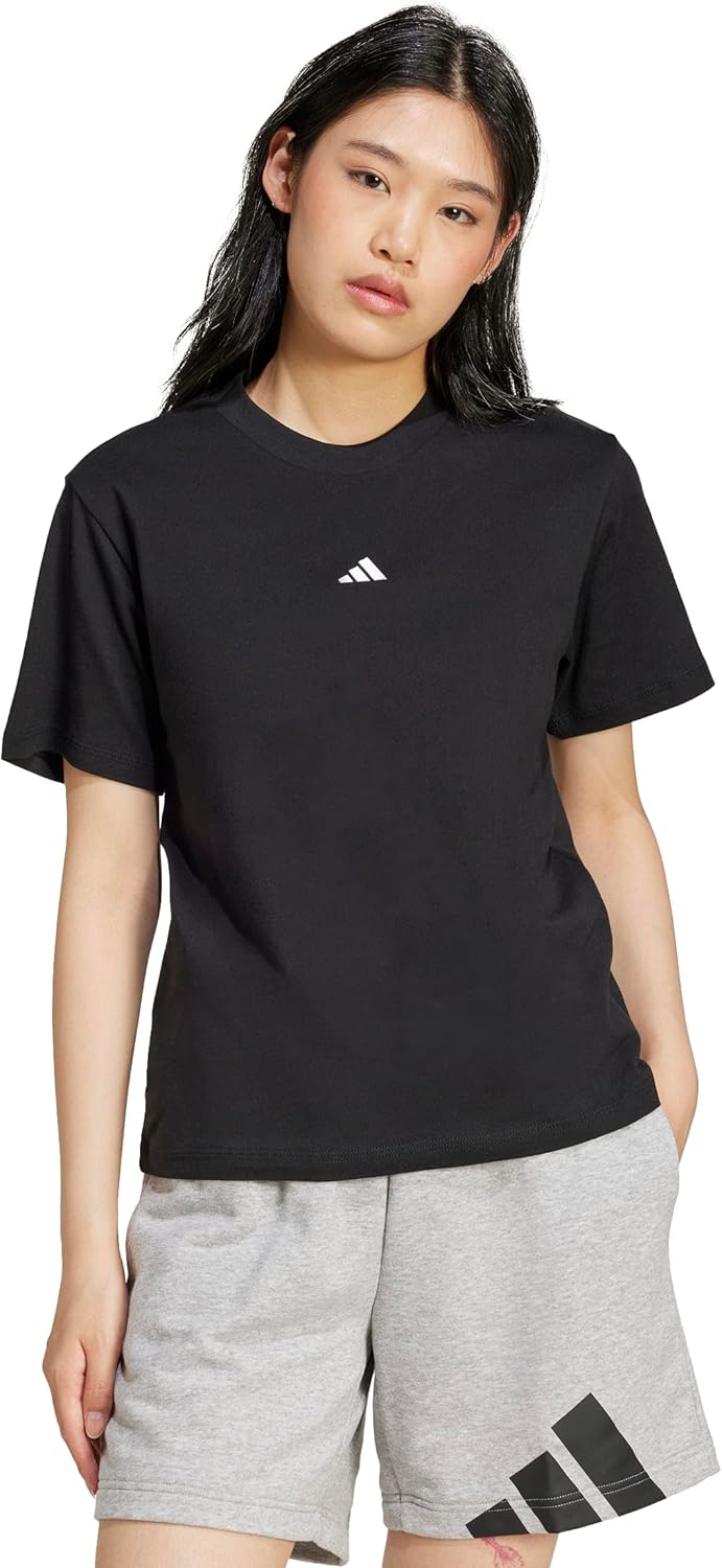 Adidas Womens Essentials Small Logo Cotton T-Shirt - Image 4