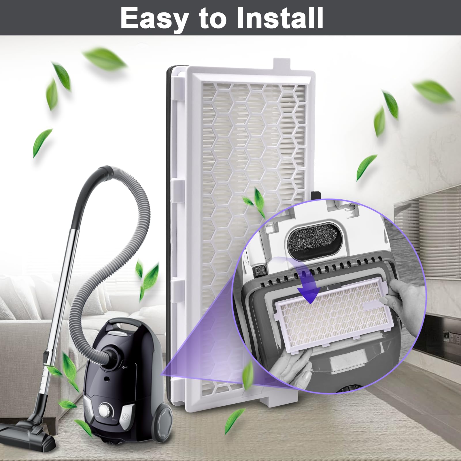 PakTrade 2 Filtri HEPA per Aspirapolvere Miele SF-HA 50 HEPA AirClean