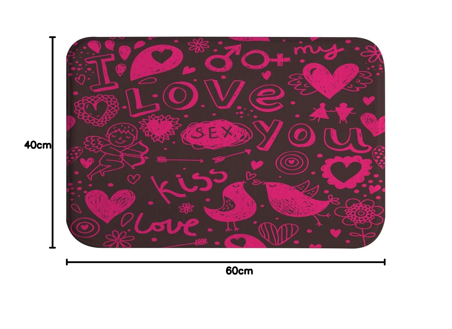 A.Monamour Tappetino per Il Bagno Antiscivolo Assorbente Morbido Lo Sfondo Nero Mette In Evidenza I Petali Di Fiori Rossi Di Rosa Lavabile Tappeto Tappetini Doccia Passatoia da Cucina Zerbino 40x60cm