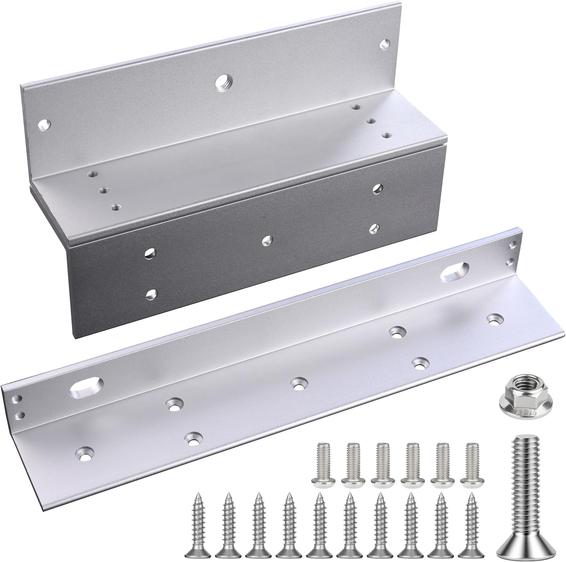 UHPPOTE Z & L Bracket Set for 600Lbs Electric Magnetic Lock Inward Door