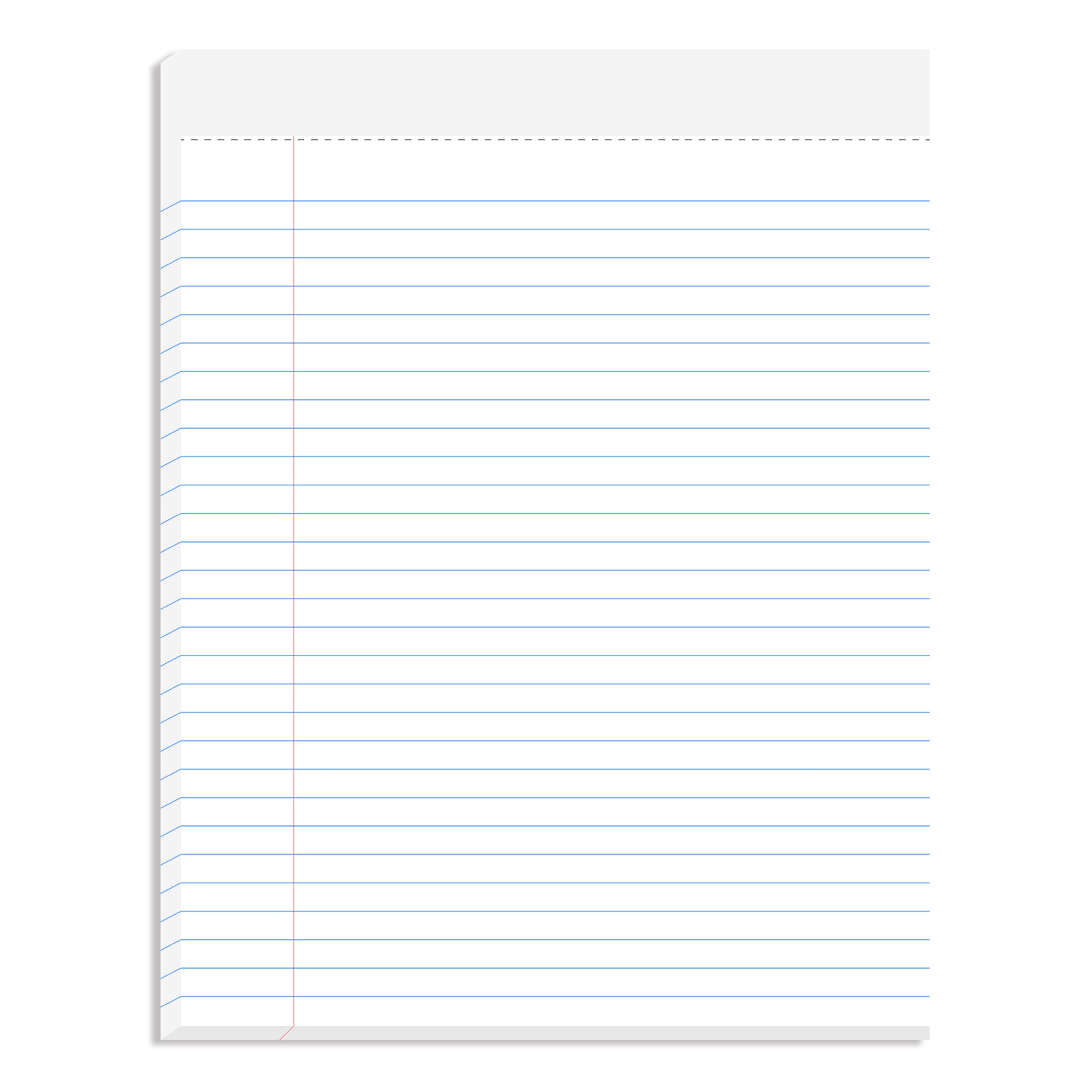 Legal Notepads 5 5 x 8 5 Perforated Wide Ruled Writing Pad White Note Pads 5 5 x