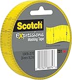 Expressions Masking Tape, .94 in x 20 yd, Ruler Pattern, 6 Rolls