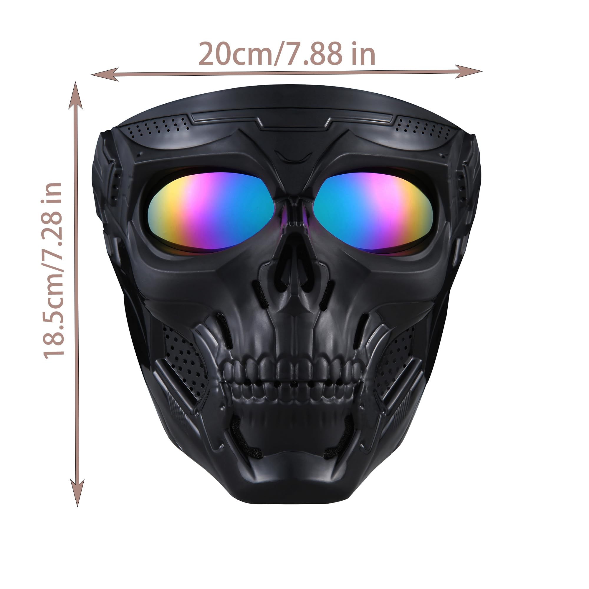 Snapklik.com : 2 PCS Full Face Ghost Skeleton Mask - Tactical Gear