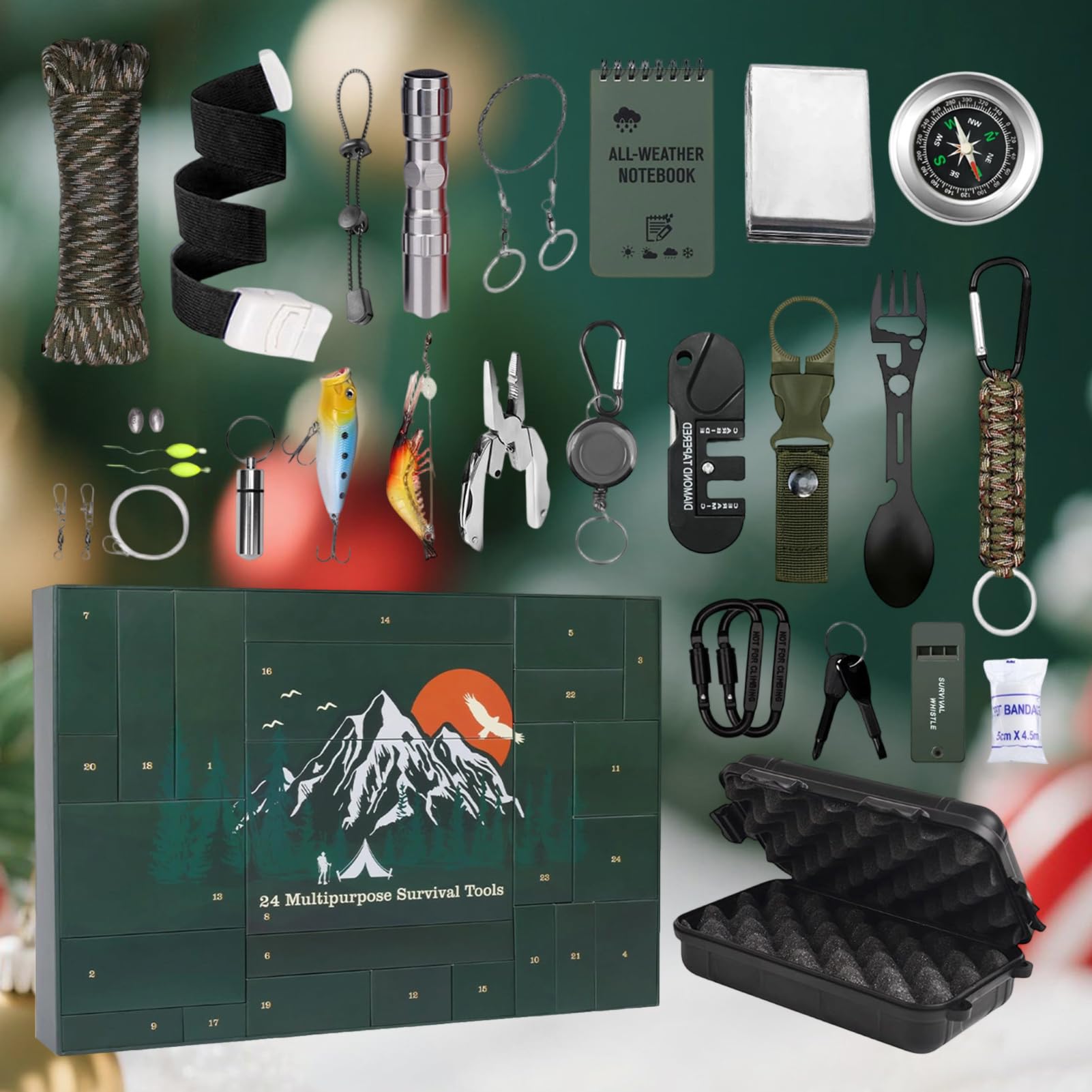 Adventskalender 24 Tage Coole Survival Ausrüstung | Countdown Zum Adventskalender Für Familien Jugendliche Erwachsene Outdoor Camping Angeln Und Abenteuer