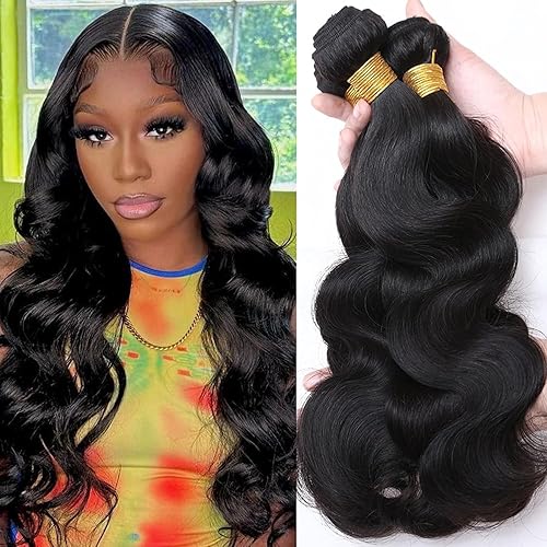 Human Hair Bundles 18 20 22 Inch Body Wave Bundles Human Hair 12A 100% Unprocessed Brazilian Virgin Human Hair 3 Bundles Human Hair Body Wave Human Hair Bundles Natural Color Human Hair Extensions