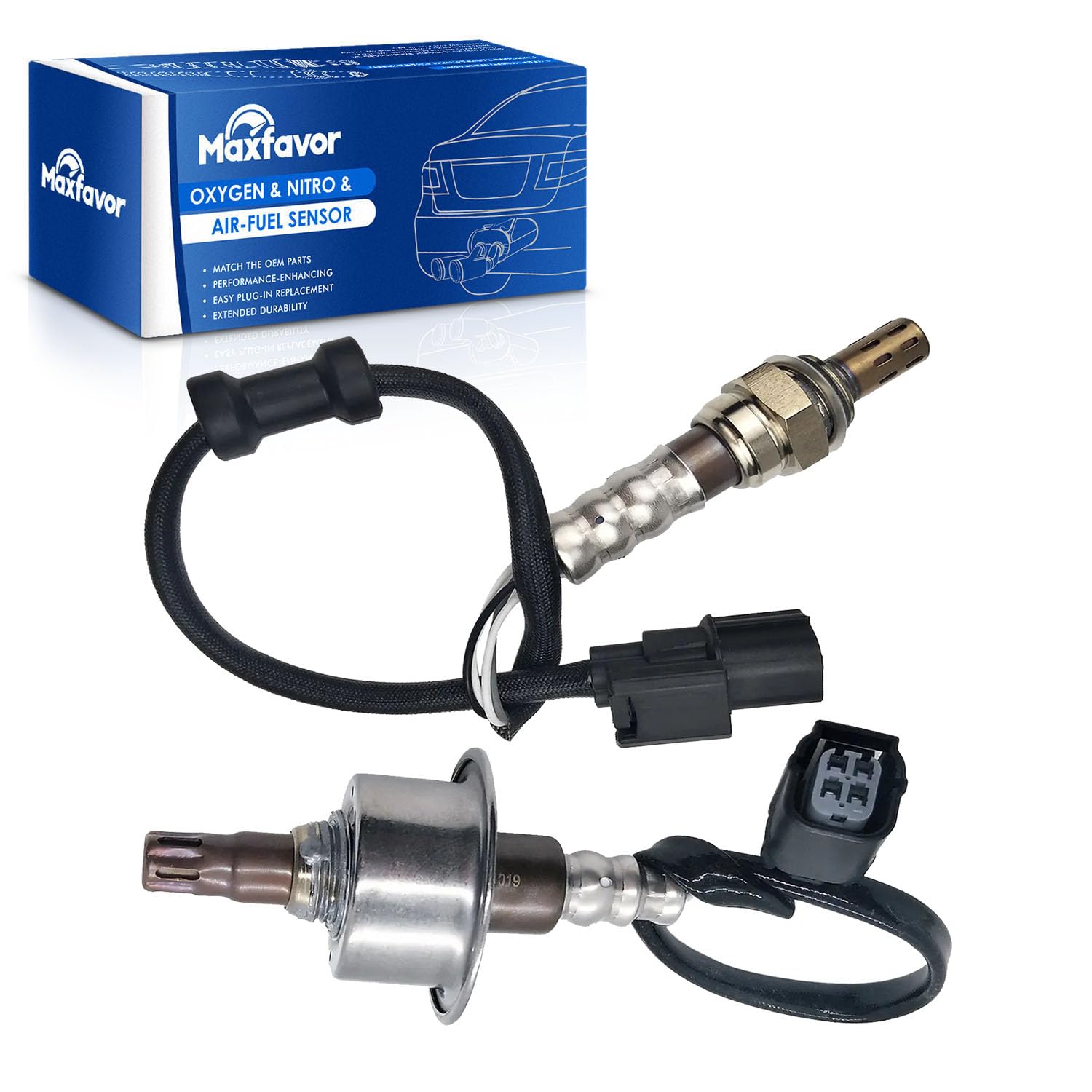 Maxfavor O2 Oxygen Sensor Upstream Downstream Compatible with 2011 2010 2009 2008 2007 Honda Civic L4 1.8L for Gas Engine O2 Sensor Replace OE# 234-9124 234-4350-image-37