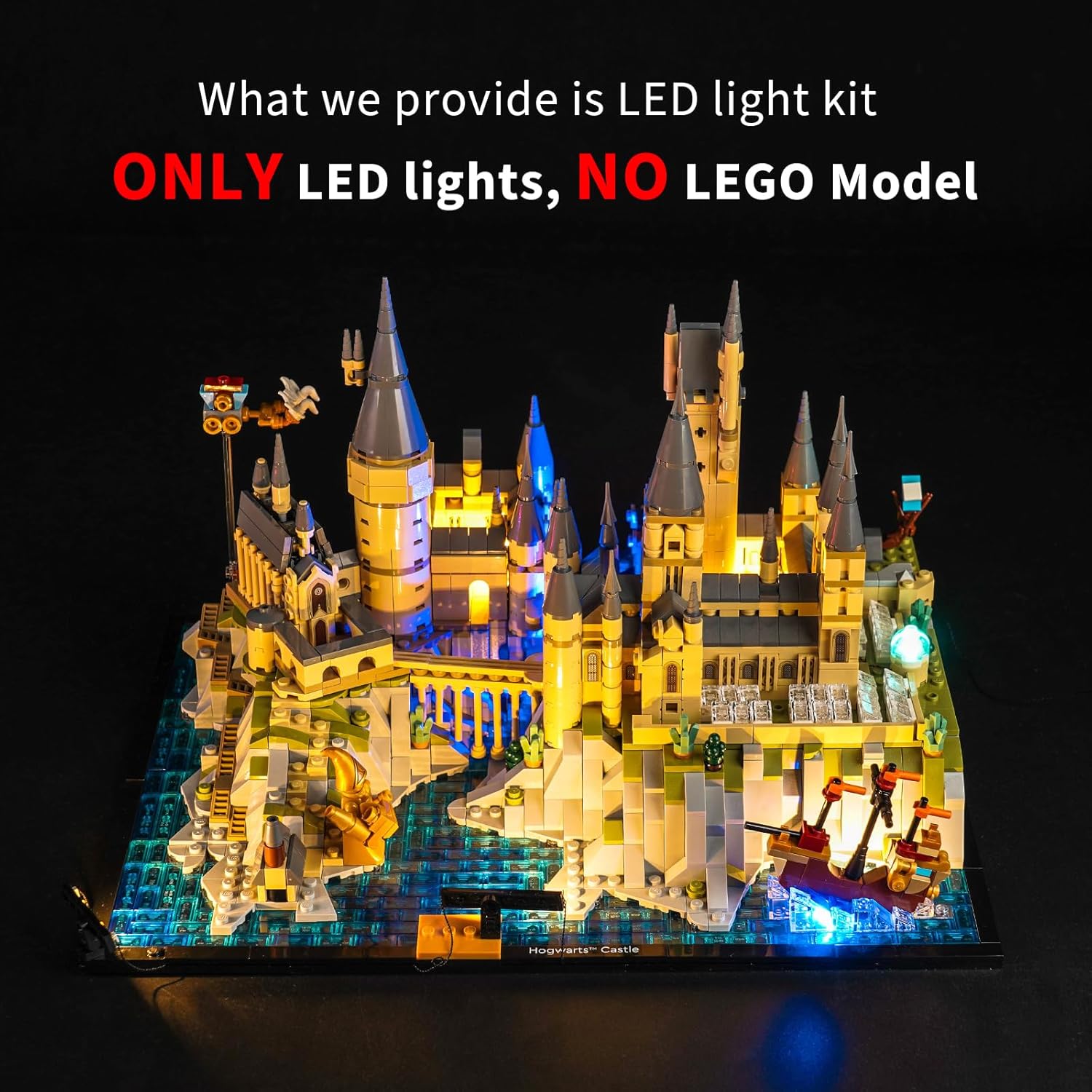 LED Light Kit for Lego 76419 Hogwarts Castle and Grounds, Light Kit ONLY, Lego Model is NOT Included (Standard)