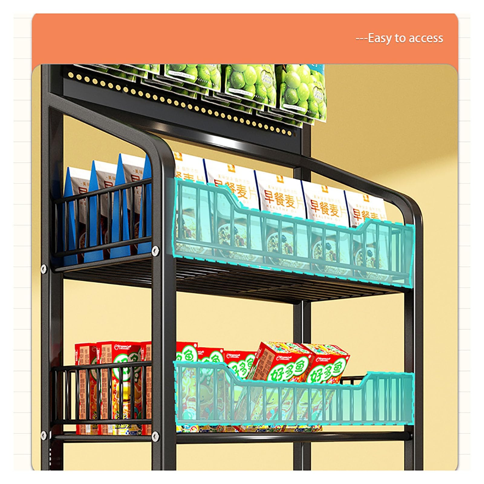 Generisch Verkaufsständer, Süßwarenständer - Weißer Snack-Organizer, Snackkorb & Regal für Einzelhandelsgeschäfte, Verkaufsförderungsbedarf, Süßwaren- und Snack-Präsentationsständer.