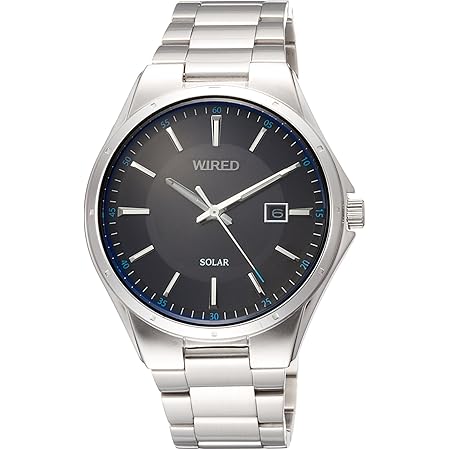 Amazon セイコーウォッチ 腕時計 ワイアード ソーラー スタンダード 黒文字盤 Agad402 メンズ シルバー メンズ腕時計 腕時計 通販