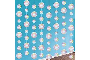 8 Pieces Bubble Garland Decorations Under the Sea Party Banner Rainbow Bubbles...