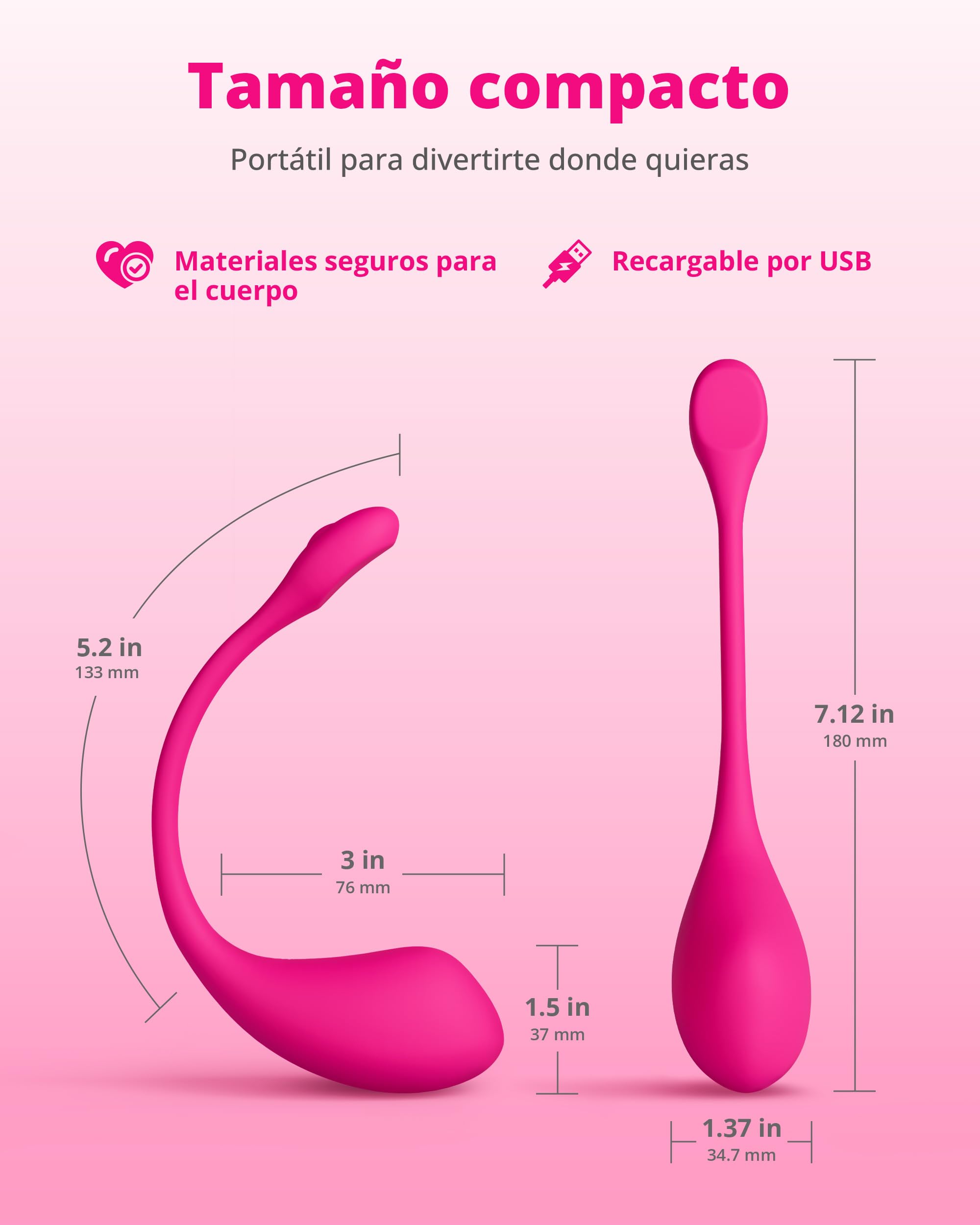 LOVENSE Lush 2 Oeuf Vibrant Connecté pour Femme, Vibromasseur Bluetooth avec Contrôle à Distance via Application, Stimulateur Point G Puissant, Jouet Connecté pour Couple