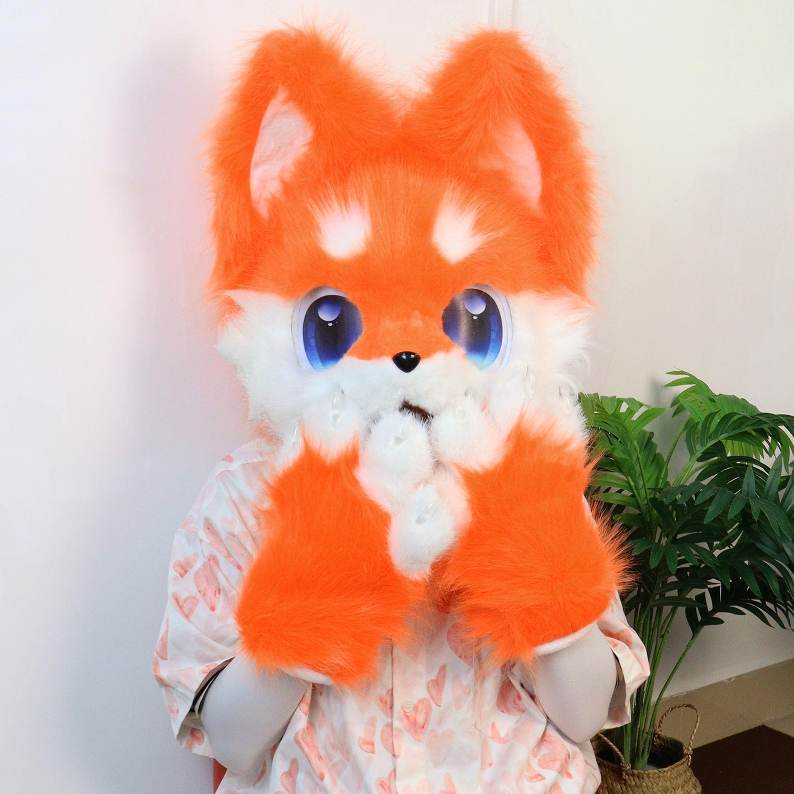 Tier Vollkopf Hund Maske Fursuit Therian Plüsch Realistische Masken für Party Halloween Cosplay Kostüm Accessoire