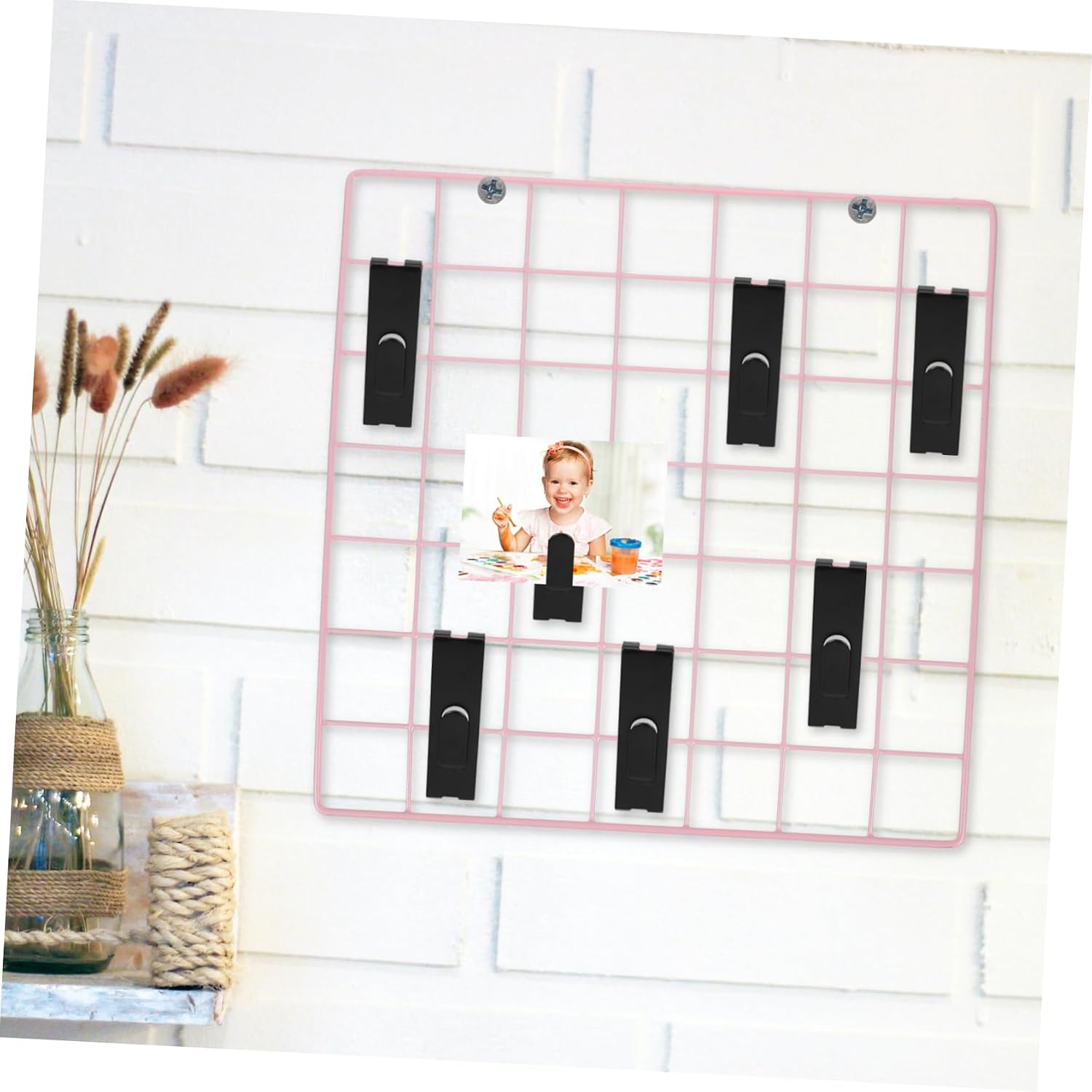 8pcs Hooks for Grid Wall for Secure Hanging for Organizing Pictures and Accessories